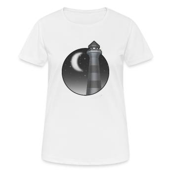 guy in the night - Women's Breathable T-Shirt - white - Front - AI Model Female 172 dark (172cm)