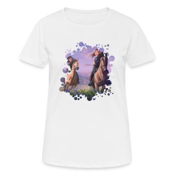 Amitié - T-shirt respirant Femme - blanc - Devant - AI Model Female 172 dark (172cm)