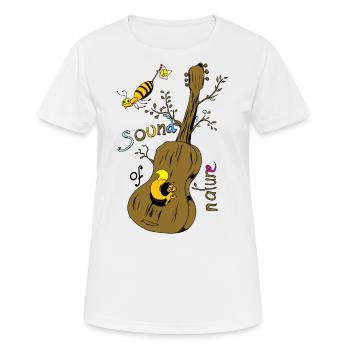 Son de la nature - T-shirt respirant Femme - blanc - Devant - AI Model Female 172 dark (172cm)