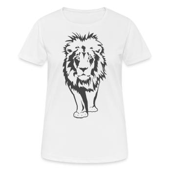 Löwe Stark Anmut König Geschenk - Frauen T-Shirt atmungsaktiv - Weiß - Vorne - AI Model Female 172 dark (172cm)