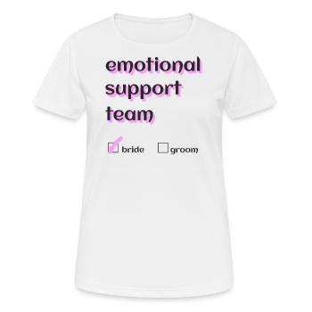 Emotional Support Team - Women's Breathable T-Shirt - white - Front - AI Model Female 172 dark (172cm)