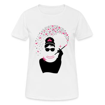 Fille de diamant - Princesse Bijoux - Bijoux - T-shirt respirant Femme - blanc - Devant - AI Model Female 172 dark (172cm)