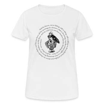 Edgar Allan Poe Raven Poem Bust Of Pallas Athena 1 - Frauen T-Shirt atmungsaktiv - Weiß - Vorne - AI Model Female 172 dark (172cm)