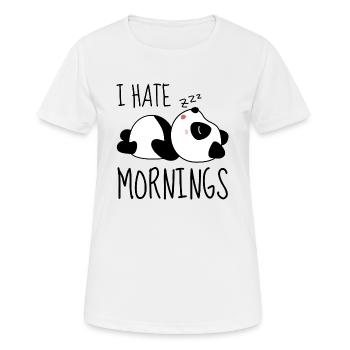I HATE MORNING - Women's Breathable T-Shirt - white - Front - AI Model Female 172 dark (172cm)