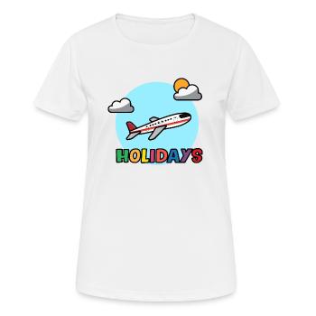 Vacances - T-shirt respirant Femme - blanc - Devant - AI Model Female 172 dark (172cm)