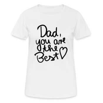 Papa tu es le meilleur - T-shirt respirant Femme - blanc - Devant - AI Model Female 172 dark (172cm)