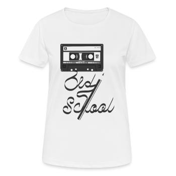 Cassette audio - T-shirt respirant Femme - blanc - Devant - AI Model Female 172 dark (172cm)