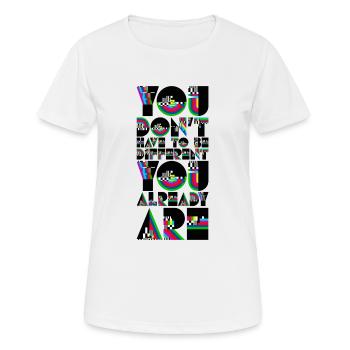 Einzigartig - Frauen T-Shirt atmungsaktiv - Weiß - Vorne - AI Model Female 172 dark (172cm)