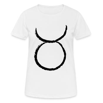 Sternzeichen Stier - Taurus - Frauen T-Shirt atmungsaktiv - Weiß - Vorne - AI Model Female 172 dark (172cm)