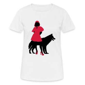 Rotkäppchen - Frauen T-Shirt atmungsaktiv - Weiß - Vorne - AI Model Female 172 dark (172cm)