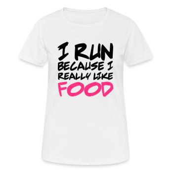 Run - T-shirt respirant Femme - blanc - Devant - AI Model Female 172 dark (172cm)