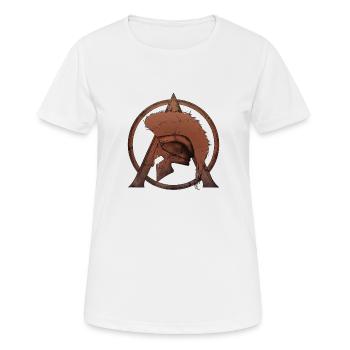 Casque de Leonida et Sparta Lambda - T-shirt respirant Femme - blanc - Devant - AI Model Female 172 dark (172cm)