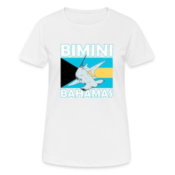 Requin-marteau Bimini Bahamas - T-shirt respirant Femme - blanc - Devant - AI Model Female 172 dark (172cm)