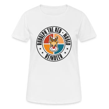 Rudolph - T-shirt respirant Femme - blanc - Devant - AI Model Female 172 dark (172cm)