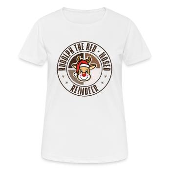 Rudolph - T-shirt respirant Femme - blanc - Devant - AI Model Female 172 dark (172cm)