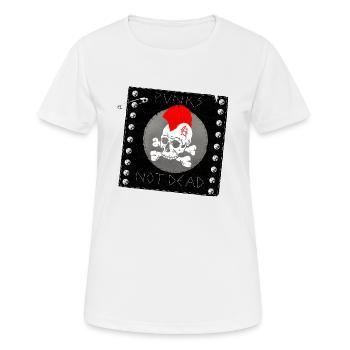 punks pas patch mort - T-shirt respirant Femme - blanc - Devant - AI Model Female 172 dark (172cm)