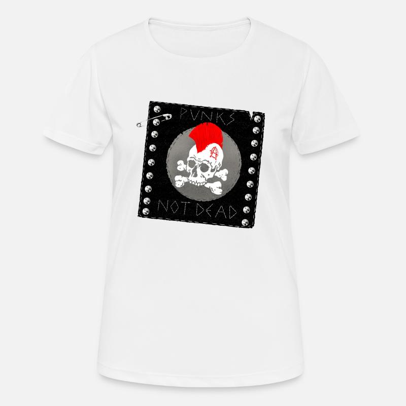 punks pas patch mort - T-shirt respirant Femme - blanc