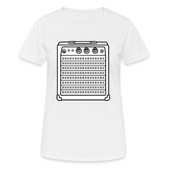 Haut-parleurs de musique - T-shirt respirant Femme - blanc - Devant - AI Model Female 172 dark (172cm)