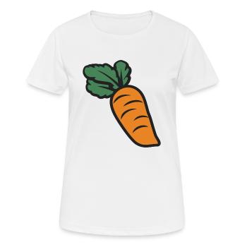 Karotte klein - Frauen T-Shirt atmungsaktiv - Weiß - Vorne - AI Model Female 172 dark (172cm)