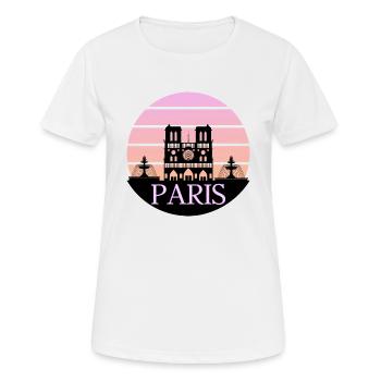 logo paris rose - T-shirt respirant Femme - blanc - Devant - AI Model Female 172 dark (172cm)