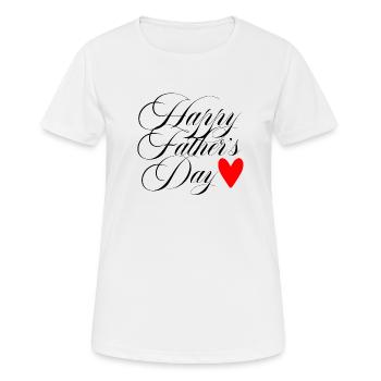 Happy father's day - T-shirt respirant Femme - blanc - Devant - AI Model Female 172 dark (172cm)