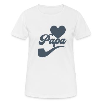 J'aime papa - T-shirt respirant Femme - blanc - Devant - AI Model Female 172 dark (172cm)