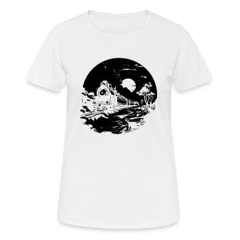 Chemin de fer - T-shirt respirant Femme - blanc - Devant - AI Model Female 172 dark (172cm)