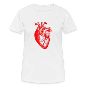 I love / I heart Herz Anatomie - Frauen T-Shirt atmungsaktiv - Weiß - Vorne - AI Model Female 172 dark (172cm)