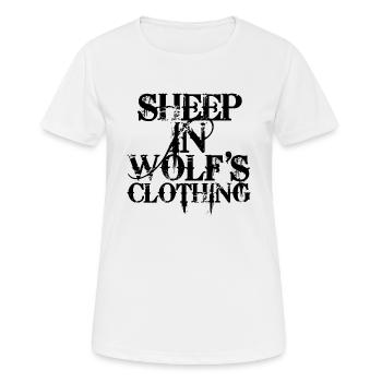 Sheep In Wolf's Clothing - Black - Frauen T-Shirt atmungsaktiv - Weiß - Vorne - AI Model Female 172 dark (172cm)
