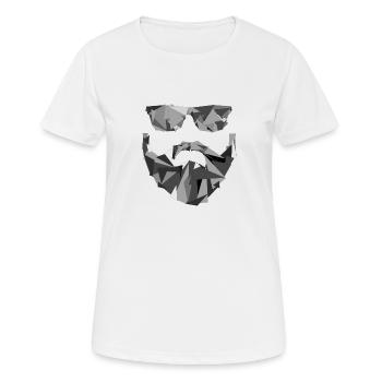 Visage de barbe - T-shirt respirant Femme - blanc - Devant - AI Model Female 172 dark (172cm)