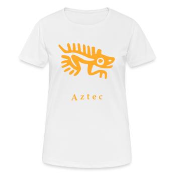 Lézard aztèque - T-shirt respirant Femme - blanc - Devant - AI Model Female 172 dark (172cm)