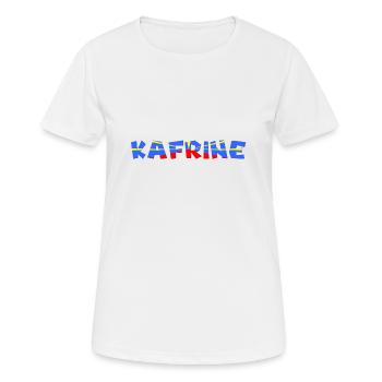 t-shirt kafrine idée cadeau ile de la reunion - T-shirt respirant Femme - blanc - Devant - AI Model Female 172 dark (172cm)