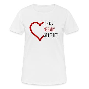 Ich bin negativ getestet - Frauen T-Shirt atmungsaktiv - Weiß - Vorne - AI Model Female 172 dark (172cm)