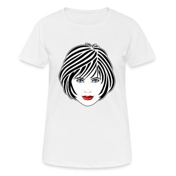 Portrait einer schönen Frau - Frauen T-Shirt atmungsaktiv - Weiß - Vorne - AI Model Female 172 dark (172cm)