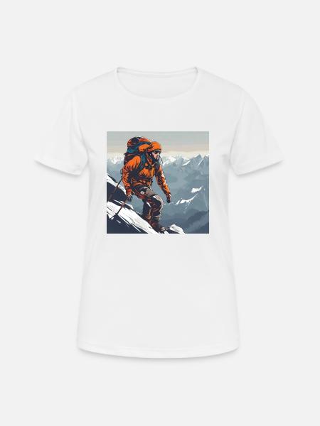 Mountaineering - Women's Breathable T-Shirt - white