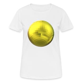 boule jaune - T-shirt respirant Femme - blanc - Devant - AI Model Female 172 dark (172cm)