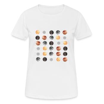 Planets - Frauen T-Shirt atmungsaktiv - Weiß - Vorne - AI Model Female 172 dark (172cm)