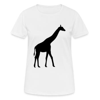 Giraffe - Frauen T-Shirt atmungsaktiv - Weiß - Vorne - AI Model Female 172 dark (172cm)
