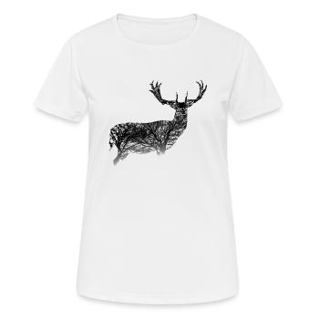 Deer of the forest - Women's Breathable T-Shirt - white - Front - AI Model Female 172 dark (172cm)