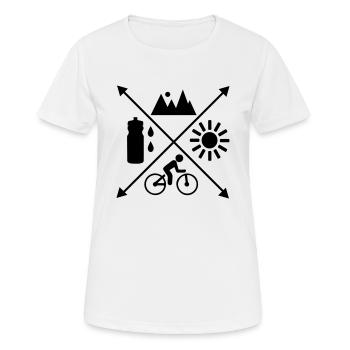 Cycling - Women's Breathable T-Shirt - white - Front - AI Model Female 172 dark (172cm)