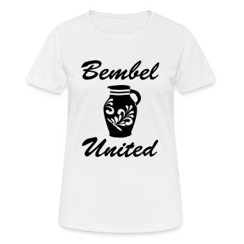 Bembel United Hessen - Frauen T-Shirt atmungsaktiv - Weiß - Vorne - AI Model Female 172 dark (172cm)