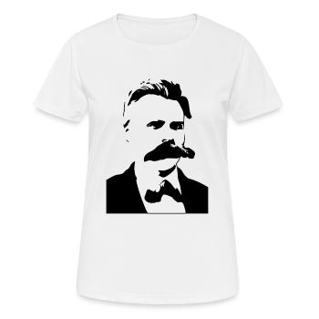 Friedrich Nietzsche - T-shirt respirant Femme - blanc - Devant - AI Model Female 172 dark (172cm)