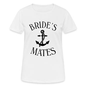 Bride's mates - Frauen T-Shirt atmungsaktiv - Weiß - Vorne - AI Model Female 172 dark (172cm)