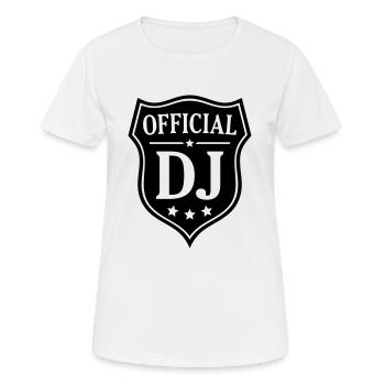 DJ Deejay Disc jockey Discjockey - Frauen T-Shirt atmungsaktiv - Weiß - Vorne - AI Model Female 172 dark (172cm)