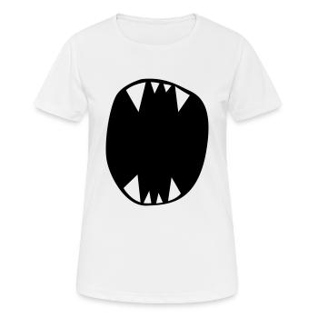Monster Maul - Frauen T-Shirt atmungsaktiv - Weiß - Vorne - AI Model Female 172 dark (172cm)