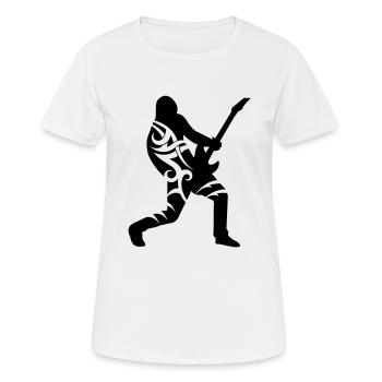 Guitar player tribal - T-shirt respirant Femme - blanc - Devant - AI Model Female 172 dark (172cm)