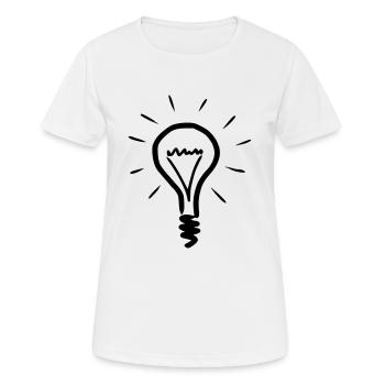 Skizze Glühbirne - Frauen T-Shirt atmungsaktiv - Weiß - Vorne - AI Model Female 172 dark (172cm)