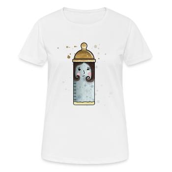Bouteille de lait - T-shirt respirant Femme - blanc - Devant - AI Model Female 172 dark (172cm)