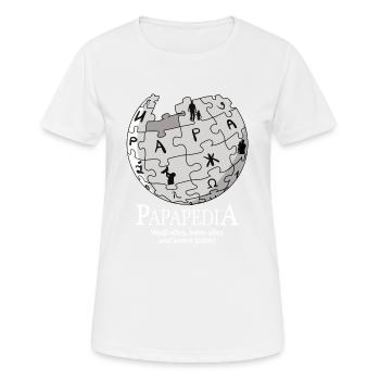 Papapedia papa l'oracle omniscient drôle père - T-shirt respirant Femme - blanc - Devant - AI Model Female 172 dark (172cm)