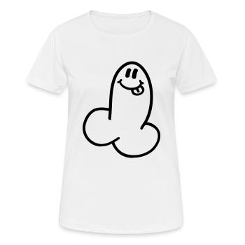 penis__f1 - Women's Breathable T-Shirt - white - Front - AI Model Female 172 dark (172cm)